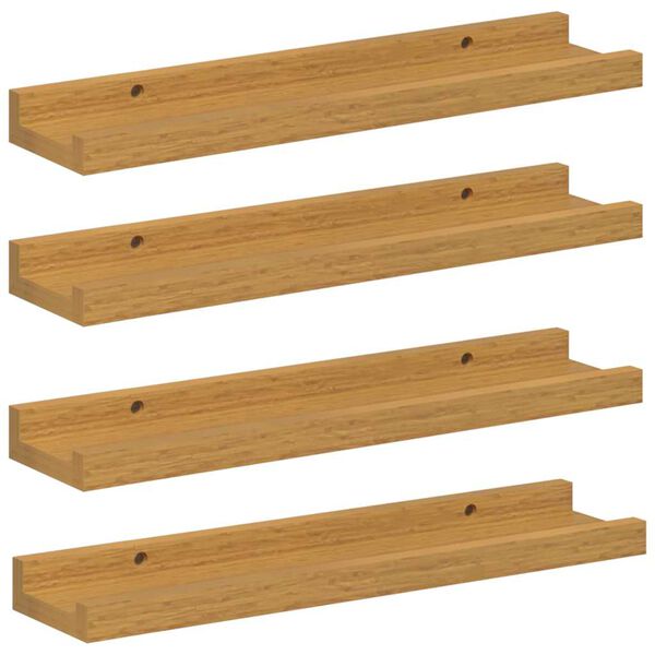 vidaXL Sienas plaukts 4 pcs Bē&scaron;a 40 x 9 x 3 cm Inženierijas koks
