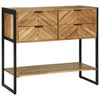 vidaXL Konsoles galds Brūna 90 x 35 x 80 cm Cietā akācijas koks
