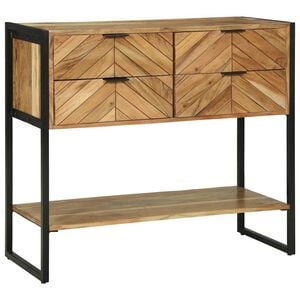vidaXL Konsoles galds Brūna 90 x 35 x 80 cm Cietā akācijas koks