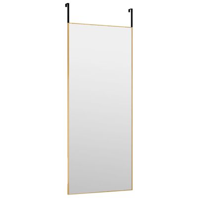 vidaXL durvju spogulis, zelta krāsa, 40x100 cm, stikls un alumīnijs