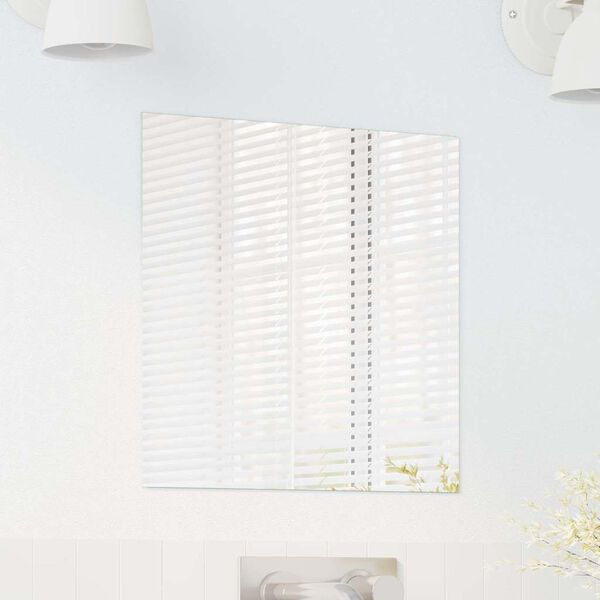 vidaXL Sienas spogulis Kvadrātveida 40 x 40 cm rūdīts stikls