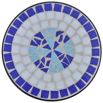 Mosaic galdiņš, augu galdiņš, zils un balts
