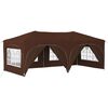 vidaXL Pop-up svinību teltis 575 x 288 x 245 cm Brūna Oksforda audums
