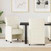 vidaXL Ēdamgalda krēsli ar ritenīšiem 2 pcs Krēmkrāsa 58 x 67 x 97 cm
