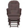 vidaXL šūpuļkrēsls ar kāju balstu, brūns audums