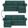 vidaXL Dīvāns Tum&scaron;i zaļ&scaron;