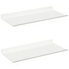 vidaXL Peldējo&scaron;ais plaukts 2 gab. Balts 40 x 18 x 2,5 cm Tērauds