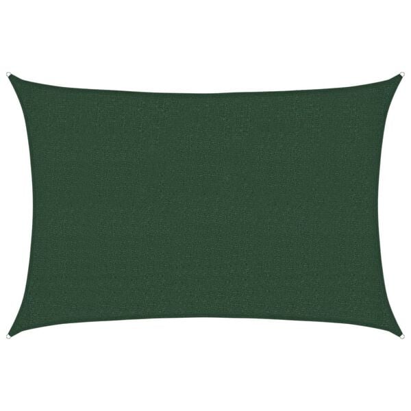 vidaXL saulessargs, 160 g/m&sup2;, tum&scaron;i zaļ&scaron;, 2,5x3,5 m, HDPE