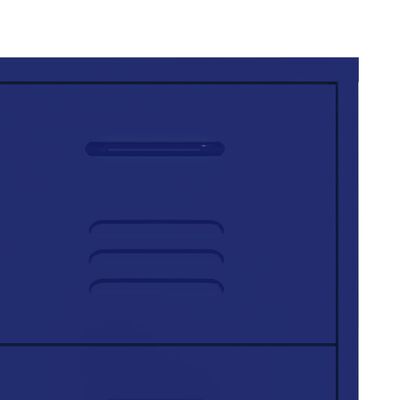 vidaXL atvilktņu skapītis, 80x35x101,5 cm, tērauds, tumši zils