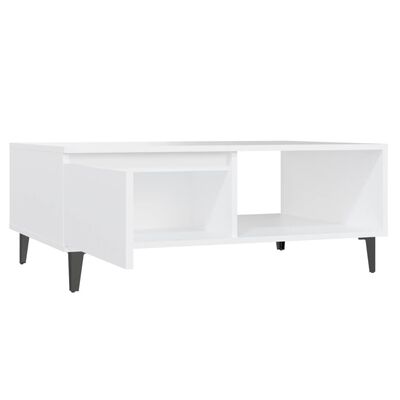 vidaXL kafijas galdiņš, balts, 90x60x35 cm, skaidu plāksne