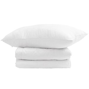 vidaXL Ziemas gultas sega ar spilvenu 2 pcs Balts Dūnu spalva
