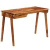 vidaXL rakstāmgalds, 118x50x76 cm, masīvs rožkoks
