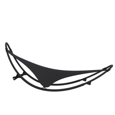 vidaXL sauļošanās šūpuļkrēsls ar riteņiem, tērauds un melns tekstilēns