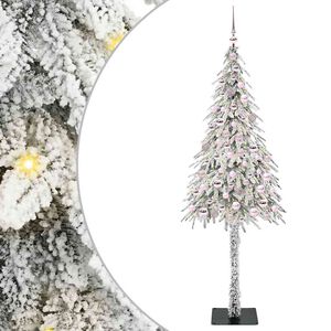 vidaXL Ziemassvētku eglīte su 300 LED Balts 210 cm PE un tērauds