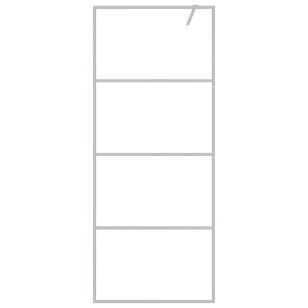 vidaXL dušas siena, 80x195 cm, caurspīdīgs ESG stikls, sudrabaina