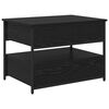 vidaXL Kafijas galdiņ&scaron; ar atvilktni Melns ozolkoks 70 x 50 x 54.5 cm