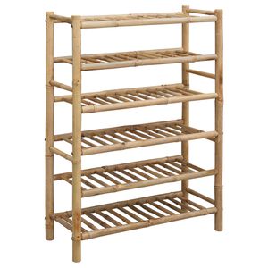 vidaXL Apavu plaukts 68 x 28 x 96 cm Bambuss Dabiska