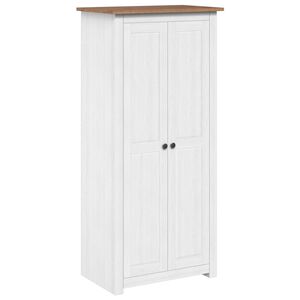 vidaXL skapis, balts, 80x50x171,5 cm, priedes koks, Panama sērija