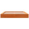 vidaXL gulta bez matrača, vaska brūnas, 120x190 cm, priedes masīvkoks