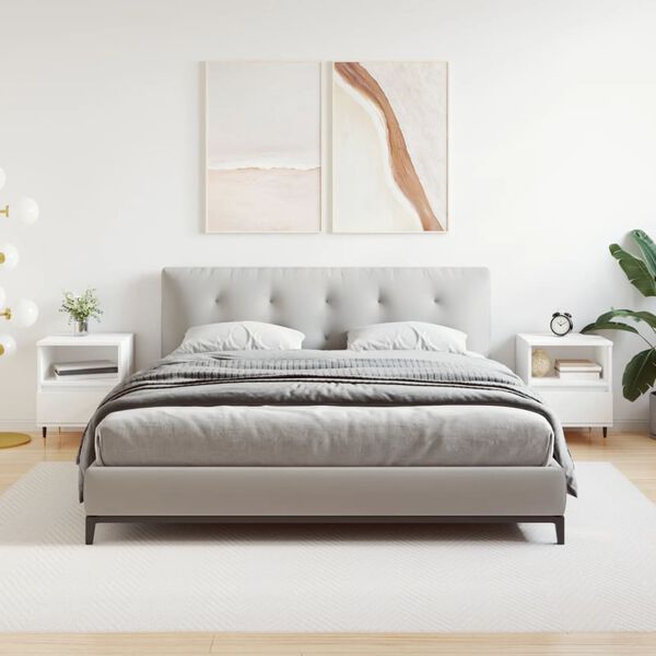 vidaXL naktsskapīši, 2 gab., balti, 40x35x50 cm, inženierijas koks