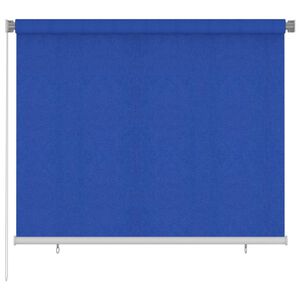 vidaXL āra rullo žalūzijas, 185 (platums) x 140 (augstums) cm, zilas, HDPE
