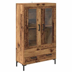 vidaXL Augstais skapītis ar atvilktni Vecs koks 69,5 x 31 x 115 cm
