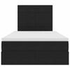 vidaXL Gulta ar uzglabā&scaron;anas vietu un LED Melna 120 x 190 cm Samts