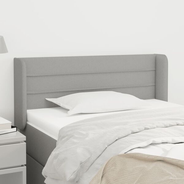 vidaXL galvgalis ar malām, 83x16x78/88 cm, gai&scaron;i pelēks audums