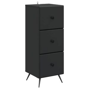 vidaXL Atvilktņu skapis Melns 33 x 34,5 x 90 cm Inženierijas koks