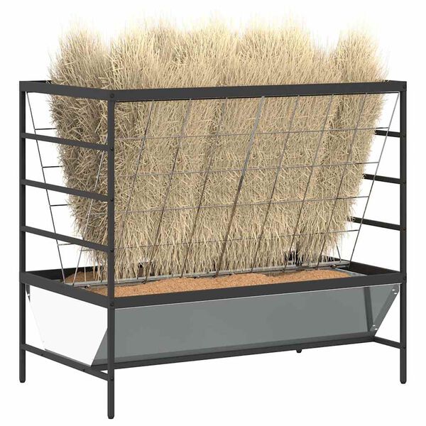 vidaXL Liellopu barotava Sudraba 100 x 60 x 90 cm Cinkots tērauds