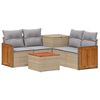 vidaXL Dīvānu komplekts 6 gab. Bē&scaron;a un gai&scaron;i pelēka