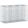 vidaXL Gabions pacelta gulta 130 x 50 x 80 cm Cinkota tērauda Sudraba