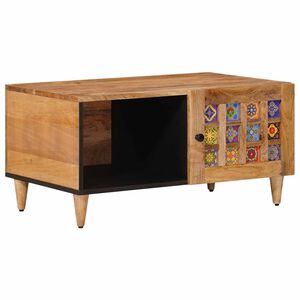 vidaXL Kafijas galdiņ&scaron; Dabiska 80 x 50 x 40 cm Cieta mango koksne