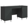 vidaXL Galds Melns 142,5 x 50 x 75 cm Inženierijas koks