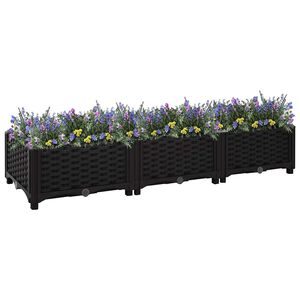 vidaXL puķu kaste, 120x40x23 cm, polipropilēns