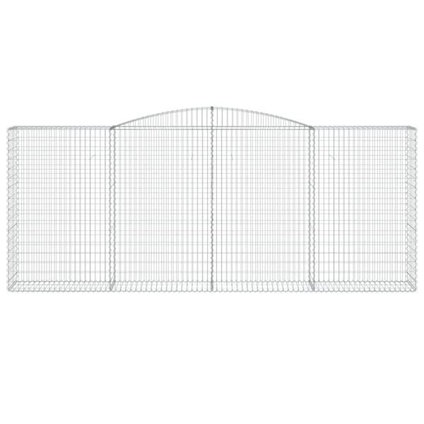 vidaXL arkveida gabiona grozi, 20gb., 400x50x160/180cm, cinkota dzelzs