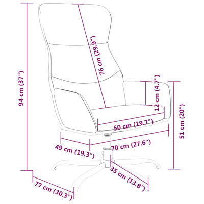 vidaXL atpūtas krēsls ar kāju balstu, tumši pelēks audums