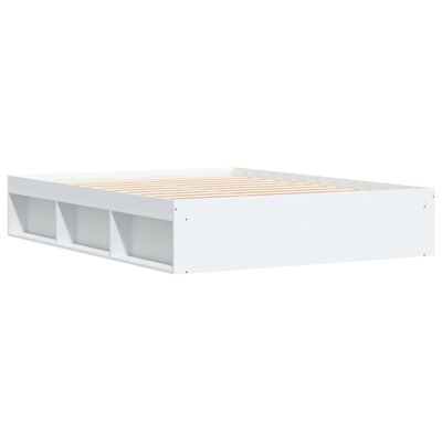 vidaXL gultas rāmis, balts, 140x200 cm