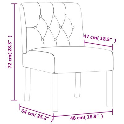 vidaXL atpūtas krēsls, lina audums ar pogām