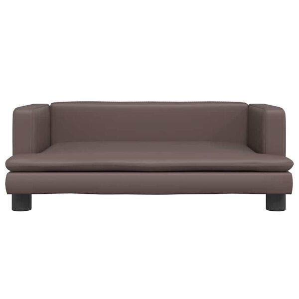 vidaXL gulta suņiem, brūna, 80x45x30 cm, mākslīgā āda