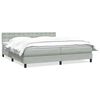 vidaXL Box Spring Gulta ar matraci Gai&scaron;i pelēks 200x210 cm Velvet