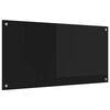 vidaXL Virtuves aizsargpaneļi Melns 100 x 50 cm rūdīts stikls