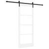 vidaXL Slīdo&scaron;ās durvis ORKDAL Balts un melns 83 x 202 cm