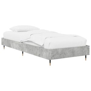vidaXL Gultas rāmis Betona pelēks 80 x 200 cm Inženierijas koks