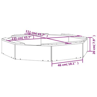 vidaXL smilšu kaste ar sēdekļiem, astoņstūra forma, Duglasa masīvkoks