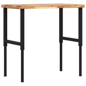 vidaXL darbagalds, 100x60x(73-99,5) cm, akācijas masīvkoks, taisnstūra