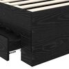 vidaXL Gultas rāmis Melns ozolkoks 100 x 200 cm Inženierijas koks