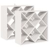 vidaXL Vīna plaukts 2 gab. Balts 62 x 25 x 62 cm Ciets priedes koks