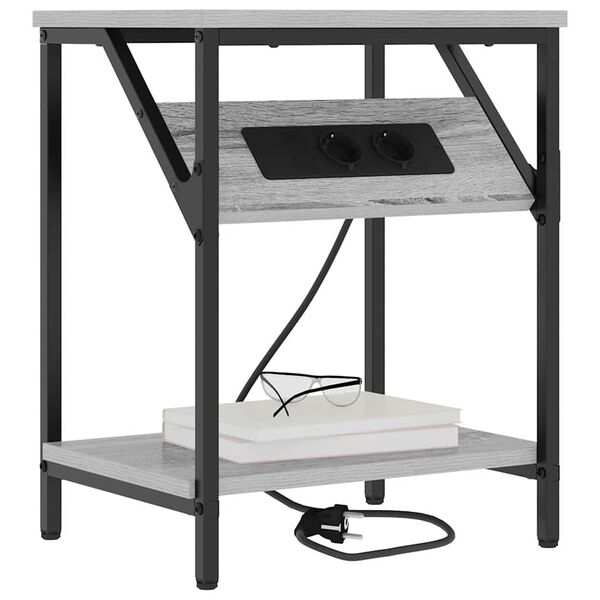 vidaXL Nakts skapītis Pelēks Sonoma 38 x 30 x 48 cm Inženierijas koks