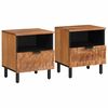 vidaXL Nakts skapītis 2 pcs Brūna 40 x 33 x 46 cm Cieta mango koksne